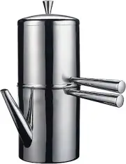 Ilsa Stainless Steel Neapolitan Drip Coffee Maker with Spout, 3 Cup