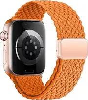 Braided Solo Loop for Apple Watch Band 46mm 40mm 41mm 38mm 44mm 45mm 42mm Ultra 2 49mm Men/Women,Magnetic Stretchy Nylon Sport Wristband Strap for iWatch Bands series 10/9/8/Ultra/7/6 5/4/3/2/1/SE 2nd gen/SE 40 44 38 42 41 45 mm