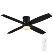 44 Inch Flush Mount DC Ceiling Fan with Lights and Remote, 4 Reversible Blade...