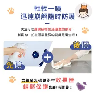 【BUBUPETTO】養貓必備清潔用免稀釋次氯酸水70mlx2瓶(貓 寵物)