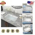 21" x 13" Modern Rectangular Undermount Bathroom Vessel Sink in Polished White