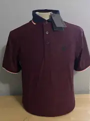G/Fore G4 Men's Size Medium FINGERPRINT TECH PIQUÊ Golf Polo Cabernet NEW NWT