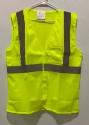 High Visibility Safety Vest Size L (44-46) Mesh w/Reflective Tape Liberty NEW