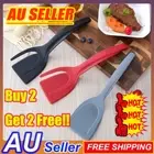 2 in 1 Non Stick Grip Flipper Pancake Fried Egg Spatula Clamp Turner Tong ZV