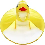 [Hurinan] Children's Duck Raincoat UFO Raincoat Children Umbrella Cartoon Cloak for Kids