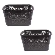 Plastic Uniqe Design Multiperpuse Storage Basket For Kitchen Set Of 2 Z975