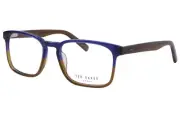 Ted Baker TMBIO003 NAV Eyeglasses Men's Navy/Brown Full Rim Oval Shape 53mm