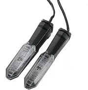 2PCS Cycle Turn Signal High Brightn Bike Turning Indicators 12V Compatible with Versys 650 1000 X250/X300 Z1000R Transparent
