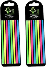 NUOBESTY Neon Text Highlighter Strips 2pcs Highlighter Strips Stickers Page Markers Tabs 4 Colors Tabs Sticky Page Flags for Office School Scrapbook Reading Neon Highlighter Strips