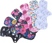 BEBEMOKO Pcs Washable Sanitary Pads Reusable Menstrual Napkins for Women Large Size for Moderate Flow Ui Leakproof Comfortable Money-saving