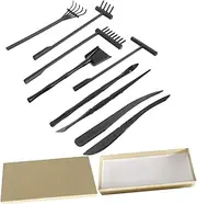 9Pcs Mini Zen Garden Rake Set Meditation Tools Mini Zen Garden Accessories for Home Decor Compact Design Exquisite Details Present for Meditation Lovers