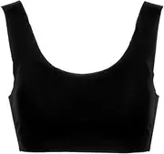 manzoku(満足) [Satisfied] Fukuske Women's Simple Cool Active Plain Half Top, 1 Piece Set, Thin Mesh, Silk Material Inside Cup, Cool to Touch, Absorbent, Quick Drying, Seamless, Fukuske