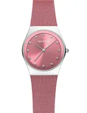 Bering 12927-989 Pink Stainless Steel Womens Watch
