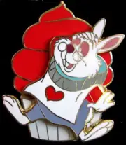 RARE Disney Pin 92883 DSF Alice in Wonderland Cupcakes White Rabbit Red Heart !