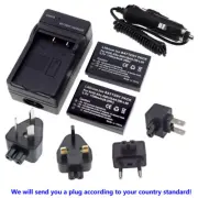 2x KLIC-5000 5001 Battery +Charger For Kodak EasyShare Zoom Series Camera