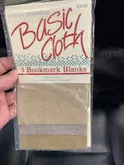Backstreet Basic Cloth 3 Bookmark Blanks Cornmeal Limestone Tote Sack Primitive