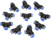 10mm 3/8 T Type Pneumatic Connector Air Line Quick Fittings Tube Joint for Industrial Use