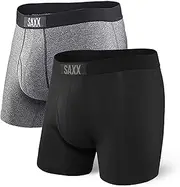 [SAXX Underwear Co.] SAXX Men's Underwear - Ultra Super Soft Boxer Briefs with Fly and Built-in Pouch Support - Underwear for Men, Pack of 2