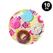 Donuts Theme 9 inch 23cm Plates 10PK - Kids Birthday Party Tableware