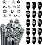 Gel Nail Stamp | Nail Stamp Pen - Doodles Kit with Different Patterns Design Tools Professional Manicure Set for Women, Girls, Home Salon