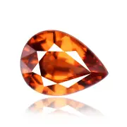 Flawless Imperial garnet 1.48ct yellowish orange natural earth mined Namibia