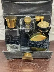 Rare Vintage Richford Glass Perfume Atomizer Bottle Makeup Vanity Carry Case