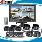 4CH 7" IPS Monitor MDVR 1080P Backup Camera For Truck Bus Caravan 24H Recording