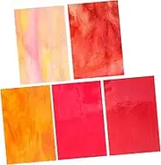 jojofuny 4pcs Stained Glass Tiles for DIY Crafts Glass Sheets for Beginners for Home Decoration and Art Projects Easy to Use and Inlay