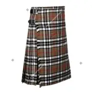 Handmade 8-Yard Camel Thompson Tartan Kilt for Men | Custom Size Kilts