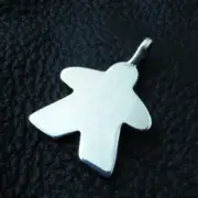 925 Silver Mr. Meeple Amulet. Geek. Board Games Symbol