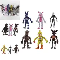 在飛比找蝦皮購物優惠-高品質 6 件裝 FNAF 玩具熊的五夜迷你公仔玩具擺件