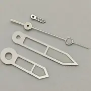 14.5x14.5x9.75x3mm Silver Trim Green Lume Watch Hands Set for NH39 Movement