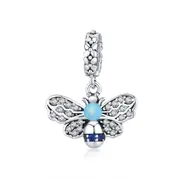 925 Sterling Silver Bee Pendant For Diy Bracelets