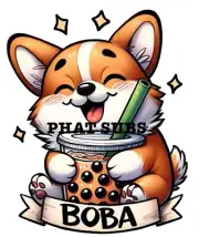 Sublimation Print Boba Corgi Ready To Press Heat Transfer