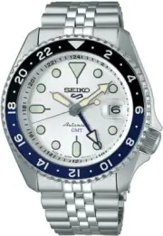 Seiko 5 SKX Sports Style GMT Model SBSC017 Men's Automatic Silver Made in Japan