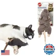 SPOT Big Mouse Bertha Cat Toy with Catnip – Lifelike Plush Mouse, Crinkle Sou