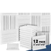 Studio Acoustic Foam 12 Pcs Sound Proof Wall Panels Sound Proof Foam Panels R...