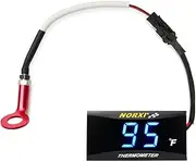 Norxi Cylinder Head Temperature Meter Engine Temperature Gauge Fahrenheit Digital Temperature Meter with 10mm 14mm Probe Sensor Adapter