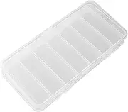 Perfeclan Double-Sided Lure Box Fishing Tackle Box Lightweight Visible Multiple Function with Divider Clear Container Storage Case