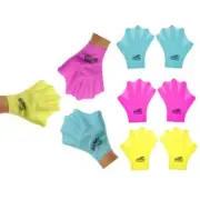 Kids 1 Pair Adults Swimming Gloves Hand Paddle Webbed
