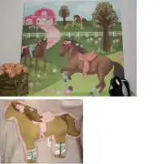Oopsy Daisy Pretty Horses Canvas Wall Art 21" x 21" Barn Ponies & Horse Pink Plu