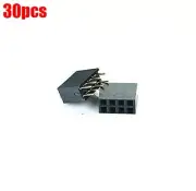 30Pcs 2X4 Pin 8P 2.54MM Double Row Female Straight Header Pitch Socket Pin St oi