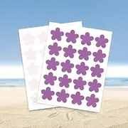 40 Pcs UV Detection Stickers for Sunscreen, Reusable Flower Shaped Sunblock Patches for UV Protection, Know When to Reapply Sunscreen