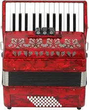 26 Keys 48 Bass Piano Accordion, Hand Keyboard Rhythm Training Spring Instrument, With Strap And Accordion Backpack, Fascinating Softer Sound