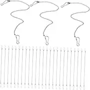 ABOOFAN 24pcs Hanging Chain Hanging Plant Basket Hanging Basket Chains Hanging Planter Outdoor Hangers Garden Plant Chain Plant Hooks Flower Pot Ornament Hook Silver Stainless Steel