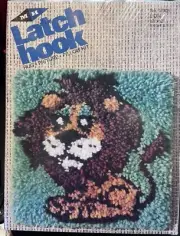 Vintage 1977 New Sealed ~MH Latch Hook Kit, 12”x12", LION, Rug, Picture, Pillow