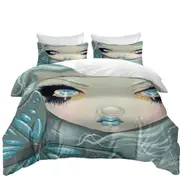 Faces of Faery #26 Ice Girl and Butterfly Quilt Cover