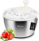 RAINBEAN Salad Spinner Stainless Steel Large, Multi-Use Lettuce Spinner Wash ...