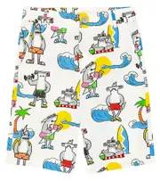 [Stella McCartney Kids] Stella McCartney Kids Printed cotton shorts Y 3 white