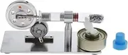 WEIMEI - Flywheel Stirling Engine Motor Generator Model with LED, Conversion of Heat Energy to Mechanical Work Demonstration Kit